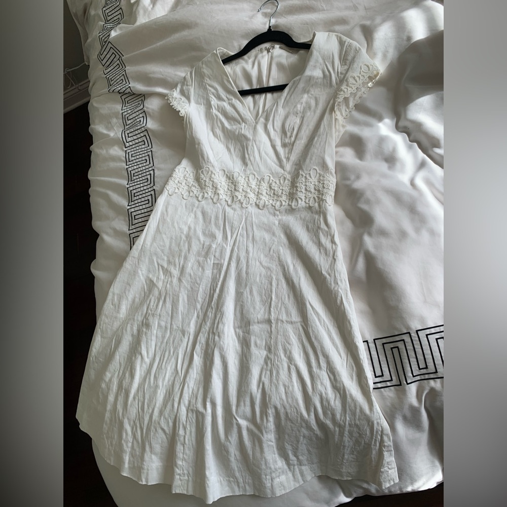 Elie tahari linen blend dress size 4